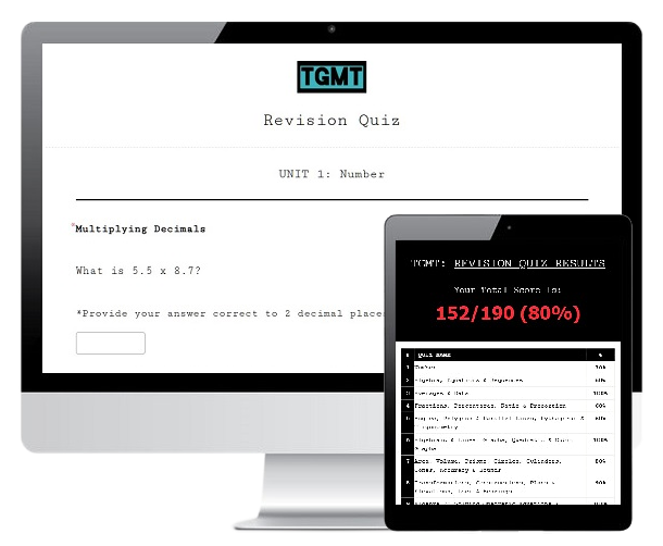 Revision Quiz GCSE Maths Tutor Online